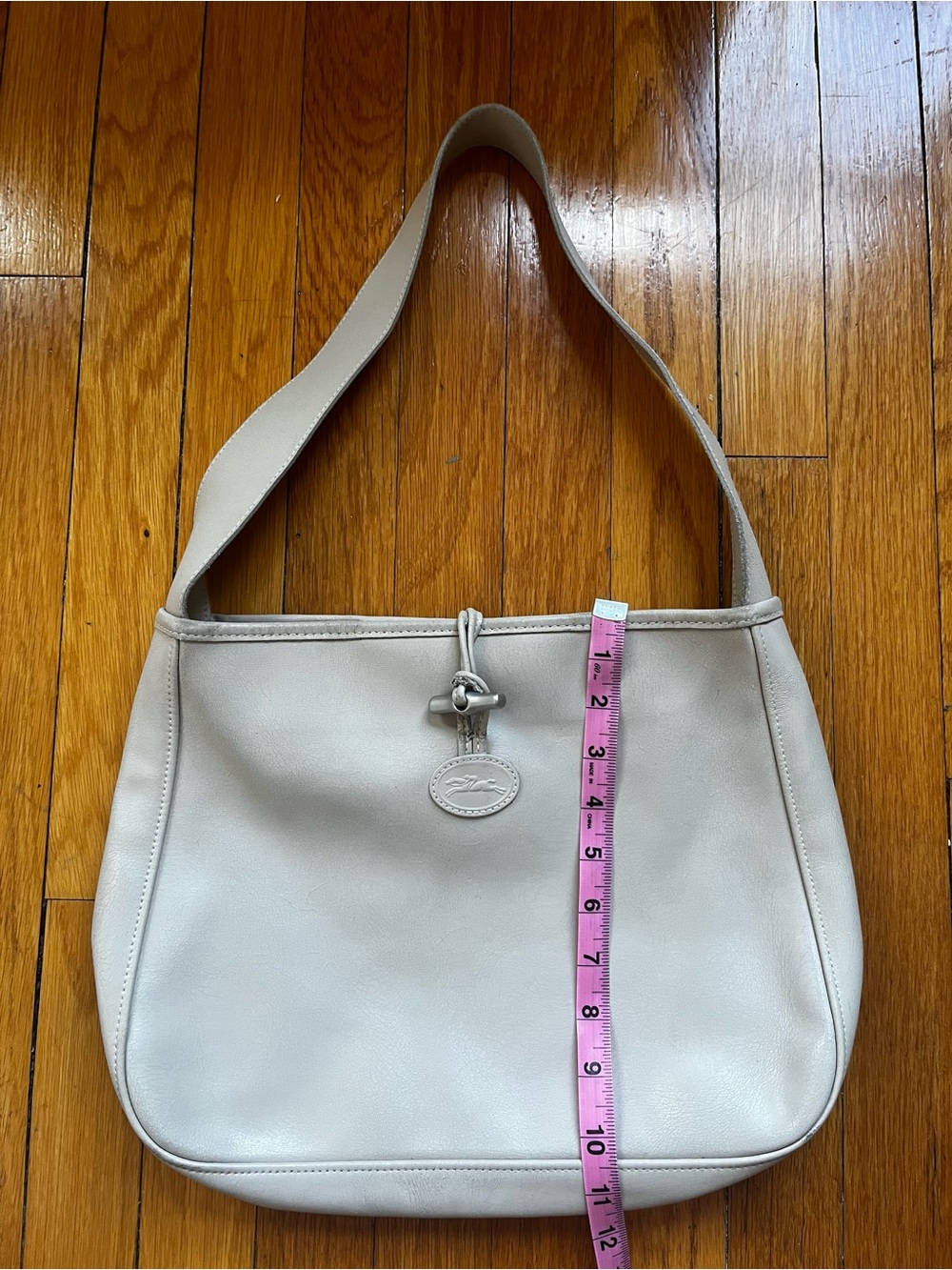 Longchamp Cream Leather Shoulder Bag - Picture 3 of 7